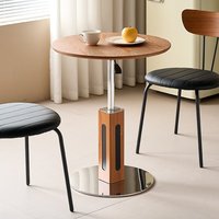 Table basse vintage en bois massif de style Bauhaus, table à manger réglable en hauteur, table de réunion, chaises, table de café pour hôtel
