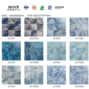 Venta al por mayor nuevos mosaicos de porcelana esmaltada azul yegua al aire libre para baño piscina azulejo de cerámica mate - Product Image 6