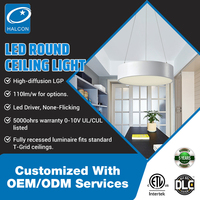 Luminaire suspendu LED rond au design simple et moderne pour bureau, bibliothèque, 24w 30w 36w 48w, en acrylique