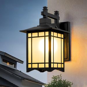Nueva Lámpara de Pared <span class=keywords><strong>Exterior</strong></span> China, Aplique de Metal y Vidrio, Impermeable IP65, para Villa, Jardín, Puerta, Farol Arquitectónico Moderno Zen de Fábrica - Product Image 3