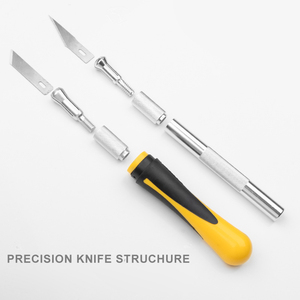 Cuchillo de Arte de precisión de 16 piezas para utilidad de pasatiempo y tallado de cuchillas exigentes hechas de aluminio y plástico de acero de alto carbono - Product Image 5