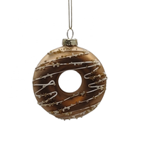 Fabrikant Geblazen Glas Donuts Fruit Hangers Dessert Vakantie Decoratie Geschikt Voor Kerstboom Decoratie Ornament