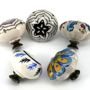 Porcelain <strong>Knobs</strong> <strong>Handles</strong> Ceramic <strong>Drawer</strong> Dresser <strong>Knobs</strong> Pulls Kitchen Cabinet Furniture Bedroom <strong>Handle</strong> - Product Image 2