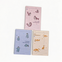 Cuaderno Espiral con Diseño de Animales Kawaii, Cuaderno Espiral de Tapa Dura B5, Cuaderno Espiral de Tapa Dura Personalizado al por Mayor