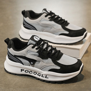 Nouvelles Chaussures Homme Printemps Rétro en Cuir Souple Décontractées à Lacets Confortables à Bout Rond Tendance avec Semelle Intermédiaire en Maille et Semelle Extérieure en Caoutchouc - Product Image 3