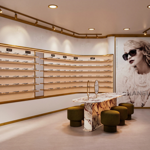 Muebles de Exhibición para Ópticas Personalizados, Gabinete de Madera para Gafas, Mostrador para Lentes, Estante con Iluminación LED, Equipamiento de Tienda Llave en Mano - Product Image 6