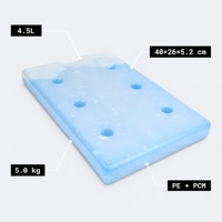Boîte de glace à chaîne froide pcm, 4,5 l, glacière pour gel médical, changement de phase, 1 pièce