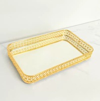 Huishoudelijke Desktop Smeedijzeren Sieraden Opbergblad Voor Huwelijksfeest Decoraties Of Rechthoekige Fruitplaat Voor Voedselgebruik