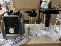 Robot culinaire électrique 3-en-1 2200W Crest Silver Bardefu – Mixeur, hachoir et centrifugeuse professionnel robuste