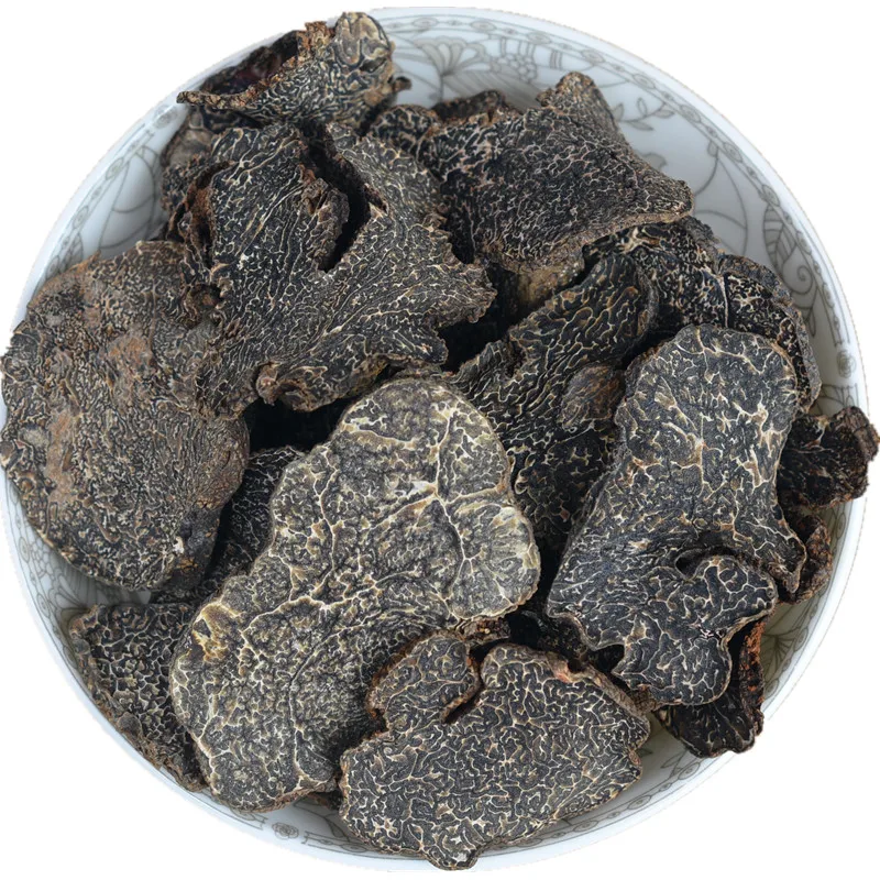 Yüksek kaliteli doğal siyah Truffle dilimleri hava kurutulmuş siyah trumushroom mantar