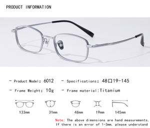 Фабрика Shenzhen, фирменная титановая оправа для очков ручной работы с легкой оптише, маленькая оправа для мужчин и женщин - Product Image 3
