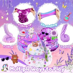 Hot Selling 6pcs Educational Cup Cake <b>Slime</b> Putty Cotton Crazy Fluffy <b>Slime</b> <b>Toy</b> for Girls - Product Image 5