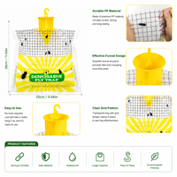 Piège à mouches suspendu jetable, sac attrape-mouches en PP imperméable, attrape les mouches et les abeilles, utilisation multi-scènes en extérieur, personnalisation prise en charge