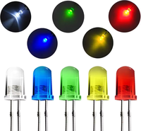 1000 pièces/sac Diodes électroluminescentes LED à immersion 3mm/5mm/8mm/10mm, rouge, jaune, vert, bleu, blanc, rondes, pour casque, carrées, à longueur d'onde LED