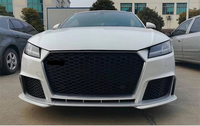 Body Kit Bumper Depan Mobil TT TTS TTRS MK3 8S Dengan Grill Sarang Lebah Hitam untuk Audi TT TTS TTRS MK3 FV 8S 2015-2019 Kit Konversi