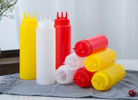 Botol Remas plastik kecil LDPE 80/120/180/240/360/480ml dengan tutup untuk saus tomat madu cabai
