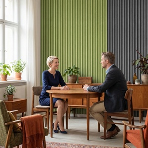 UOSNG Nouveau Design Panneau Mural Acoustique 3D Ondulé E0 ROHS Polyester Multicolore Solution Écho Facile à Installer Ignifuge Écologique - Product Image 4