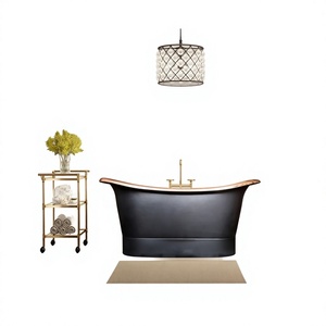 Bañera de cobre de color negro, tamaño y forma personalizados, bañera de cobre de la más alta calidad en India. - Product Image 1
