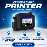 Imprimante photo miniature portable, imprimante d'étiquettes mobile de poche, imprimante sans fil TIJ, machine d'impression à jet d'encre