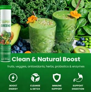Tabletas Efervescentes Multivitamínicas para Adultos con Superalimentos Verdes - Suplemento para la Salud Digestiva y el Apoyo Inmunológico - Product Image 2