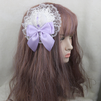 DREAM FASHION Mode Lolita, Épingles à Cheveux Élégantes Personnalisées en Dentelle et Satin, Style Anime, Bandeaux Lolita pour Cosplay, Accessoires Capillaires