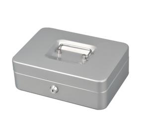 ตู้เซฟเหล็ก Hu-buy พร้อมถาดใส่เหรียญยูโร กล่องเก็บเงินโลหะทรงสี่เหลี่ยมขนาดเล็ก - Product Image 4