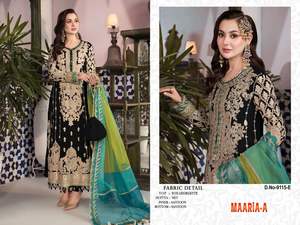 Ropa de fiesta étnica india, ropa de imitación, Georgette, trabajo de secuencia bordada, Salwar, Kameez, India, salwar, kameez, readymade - Product Image 5