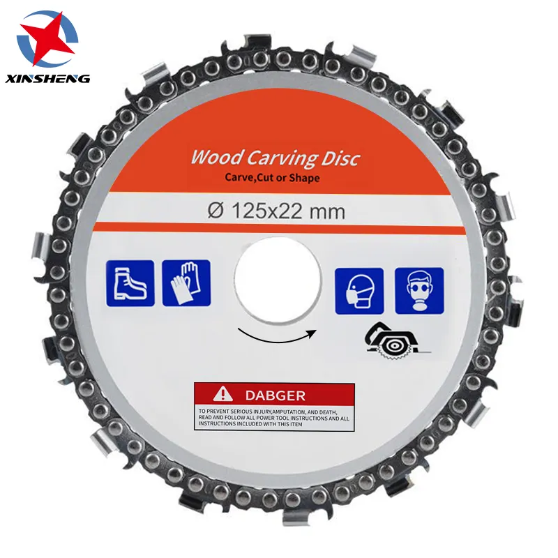 4/5inch Grinder chain cutting Wood Carving disc For Angle Grinder 16mm/22mm Center Hole