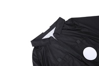 Maillot d'arbitre de football personnalisé à fermeture éclair pour homme, chemise d'arbitre de football à manches courtes, uniforme