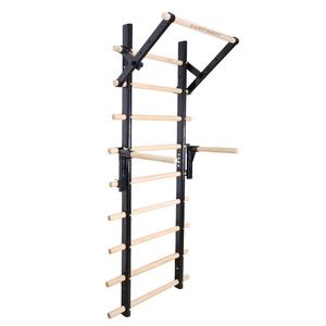 EASTOMMY Ensemble d'échelles suédoises en <span class=keywords><strong>bois</strong></span> massif pour gymnastique, barre de traction, barre de rééducation en <span class=keywords><strong>bois</strong></span> pour la maison - Product Image 1