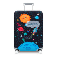 Vente en gros Housse de protection de bagage personnalisée de haute qualité Motif géométrique Housse de valise Fermeture à glissière élastique Protection