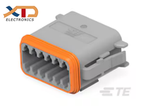 Connecteur de prise automobile Deutsch DT06-12SA, boîtier femelle gris en thermoplastique, étanche, faisceau de câbles électriques