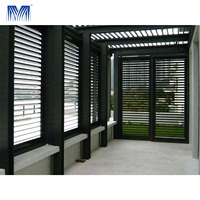 Rejillas de Ventilación Fijas al Por Mayor, Marco de Estilo Moderno, Ventanas Exteriores, Marco de Ventana Vertical, Persiana de Aluminio