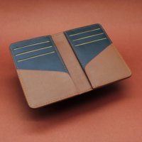 Portefeuille RFID en cuir de vachette pleine fleur pour homme, porte-cartes mince, étui à monnaie pliable, personnalisable OEM, vente en gros