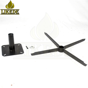 Base de silla giratoria de acero, pieza de silla de hierro negra, 4 rayos - Product Image 6