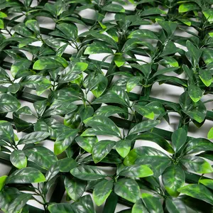 ZC 1* 2m Wholesale Expanding Artificial Plant Trellis Plastic Leaves Artificial Green Leaf Fence For Garden Decoration Outdoor