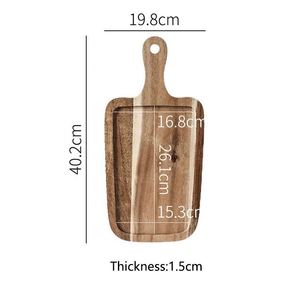 Planche à pizza en bois en promotion, assiettes rondes pour steak, assiettes de table pour la cuisine - Product Image 5