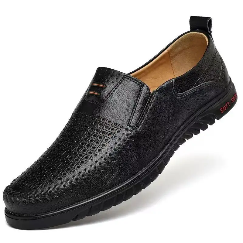 low price in india pu black walking shoe casual man loafer 2023 classic new styles of boat oxfords leather dress shoes
