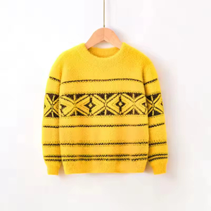 Proveedor de Suéteres para Niños, Ropa de Punto Infantil 100% Algodón, Cuello Redondo, Patrón Geométrico, Suéter de Punto para Bebé para Otoño e Invierno - Product Image 1