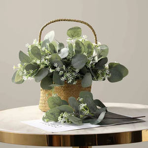 Tallos de eucalipto a granel dólar de plata hojas verdes artificiales tallos ramas de plantas para boda Decoración de mesa para el hogar - Product Image 2