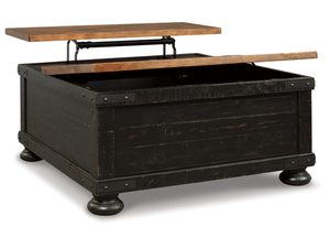 <span class=keywords><strong>Tavolo</strong></span> Console con Piano Sollevabile, Design Rustico Bicolore, Finitura Vintage Bianca e Rovere Naturale Invecchiato, Piano con Pannello Incernierato su Entrambi i Lati - Product Image 2