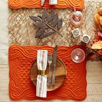 Set de table matelassé moderne, écologique, luxueux, 100% coton, résistant à la chaleur, pour mariage et fête