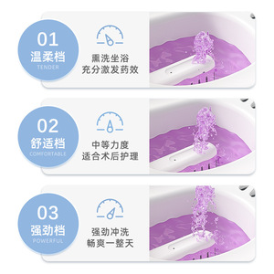 อ่างแช่ไฟฟ้ารูปวงรี แบตเตอรี่แบบชาร์จได้ 1800mAh สำหรับผู้หญิงผู้ชาย บรรเทาอาการริดสีดวงทวาร - Product Image 4