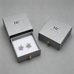 Exquisite Signature Style Earring Box Sliding Matchbox Design Custom Artwork Printed Rigid Jewelry Sleeve Box Wholesale Factory - Product Image 6
