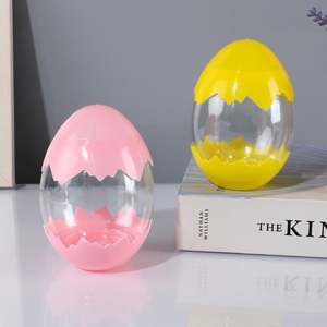 Œufs de Pâques en plastique personnalisables et remplissables pour enfants - Design moderne, impression sérigraphique pour cadeaux de Pâques, décorations de fête - Product Image 1