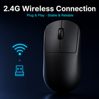 W200 2.4G Mouse Nirkabel 3 Tombol Optik Klik Senyap Ergonomis ABS dengan Penerima USB untuk Komputer Kantor Rumah