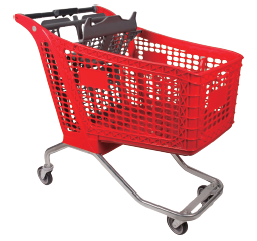 عربات تسوق بلاستيكية قابلة للطي بأربع عجلات للبيع بالجملة مع مقعد - Product Image 6