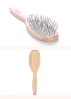 Brosse démêlante professionnelle CIDON à manche en bois et picots en acier inoxydable pour chiens et chats – Soin des poils