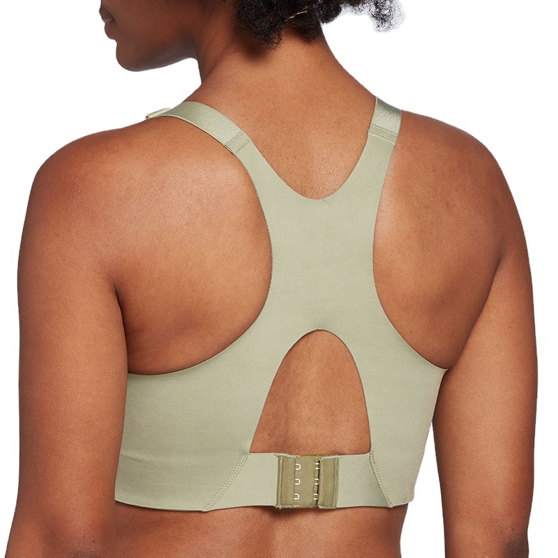 Small MOQ Plus Size Women Supportive Bra NON-Adjustable Strap Clasp Racerback Sports Bra Custom