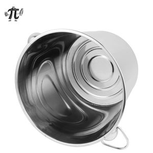 Cubo de <span class=keywords><strong>hielo</strong></span> de acero inoxidable personalizado con mango juego de barra duradera y para enfriador de champán para el hogar Bar Cubo de champán - Product Image 5